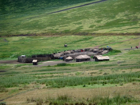 Maasai village on the outskirts of Ngorongoro
